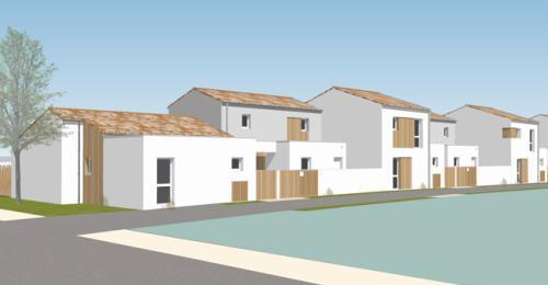 Perspectives des maisons pour l'éco-quartier l'Houmeau