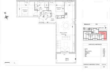 plan appartement en vente aux sables d'olonne