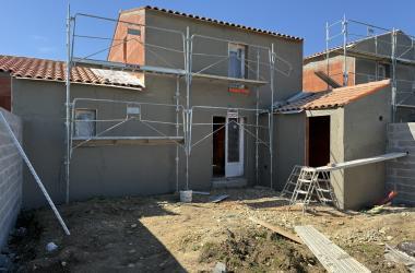 facade jardin chantier