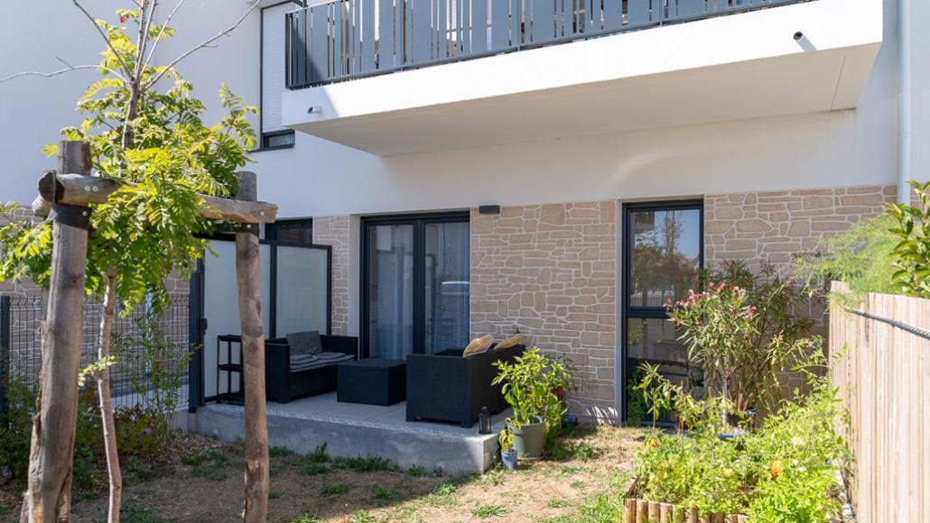 Façade avant de l'appartement en BRS aux Sables d’Olonne