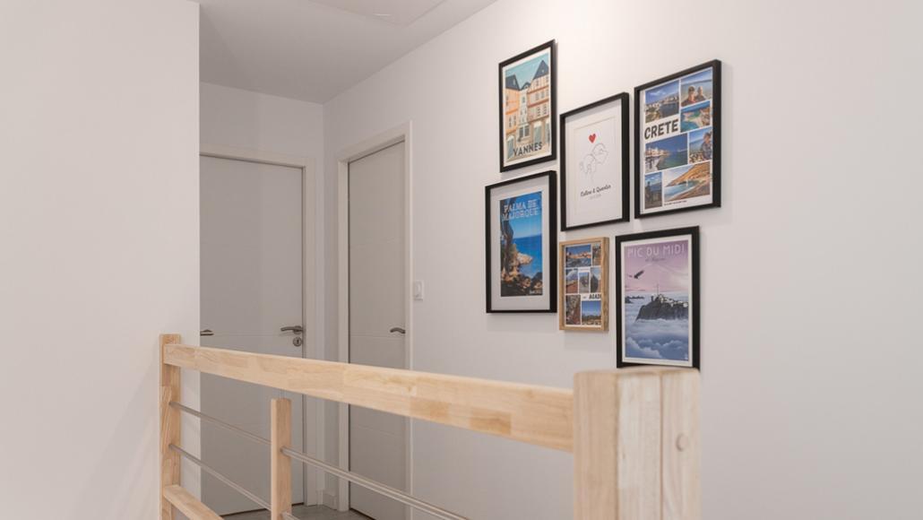 Couloir menant aux chambres de la maison en location-accession PSLA aux Sables d’Olonne (Vendée)