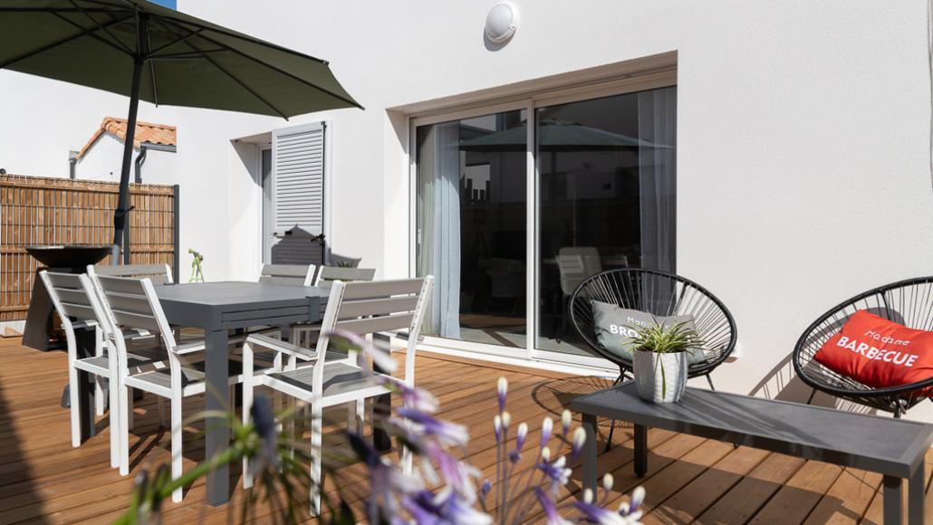 Façade arrière de la maison en location-accession PSLA aux Sables d’Olonne (Vendée)