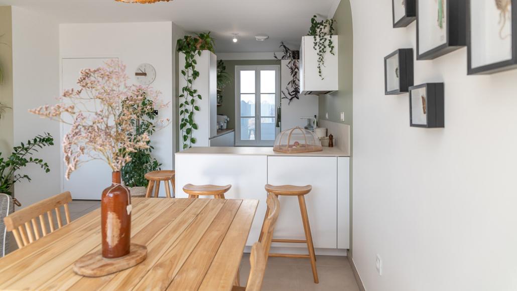 Salle à manger de la maison neuve à Sainte-Marie-de-Ré en accession sociale - dispositif BRS