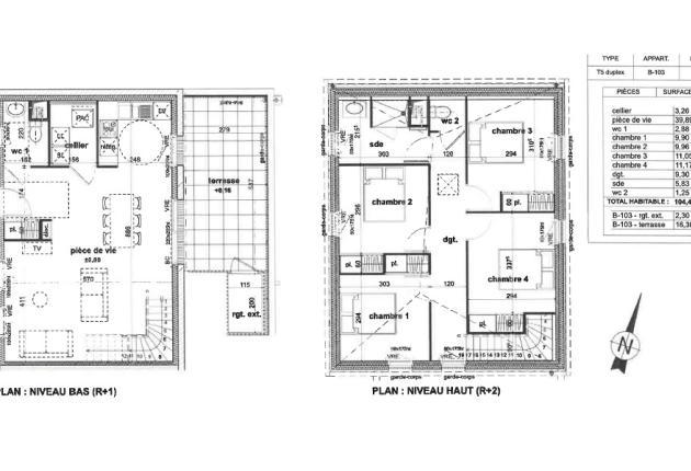 Duplex T5 a vendre en BRS Centre ville la roche sur yon 104 m²