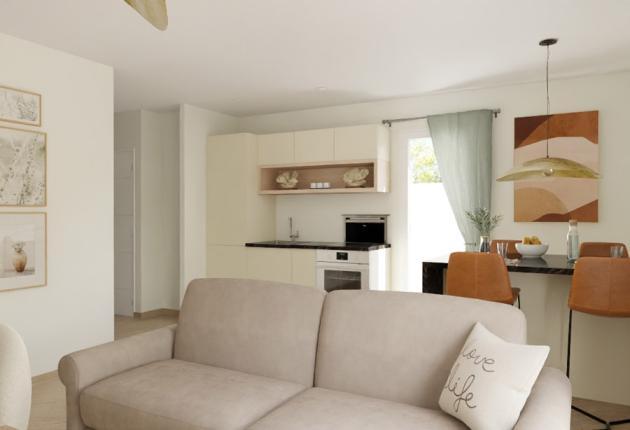 Maison St Pierre d'Oléron à vendre sous BRS 3 chambres piece de vie lumineuse