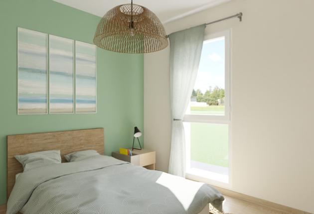 Chambre confortable dans une maison neuve en accession sociale PSLA aux Herbiers