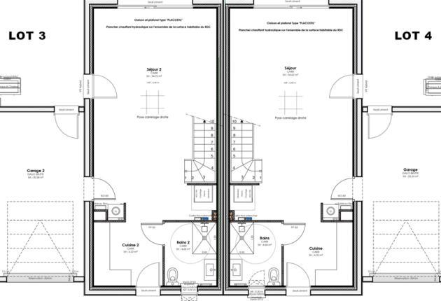 plan maison accession sociale les sables d'olonne lot 3 et 4