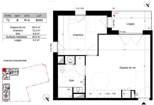 plan appartement aytré à vendre b404