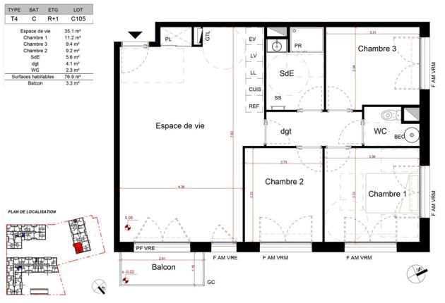 PLAN C105 appartement t4 aytré brs