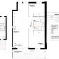 Plan appartement F 001 Programme BRS Accession sociale Azuré à La Rochelle